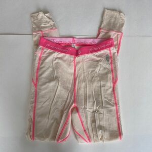 Free People Movement Neon Pink/Cream Long John Leggings Size XS